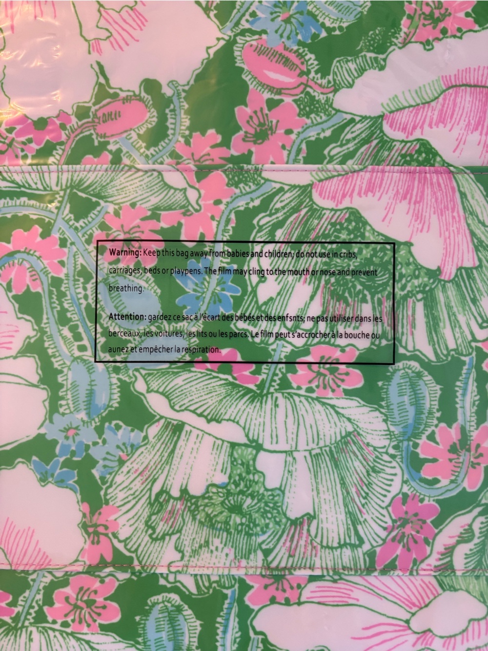 Lilly Pulitzer Floral Garment Bag Green Poppyland NWT - Picture 6 of 6